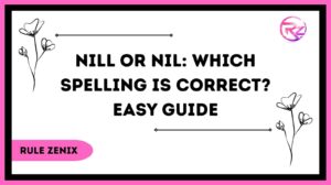 Nill or Nil Which Spelling Is Correct Easy Guide