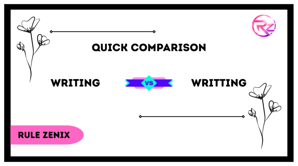 Writing vs Writting