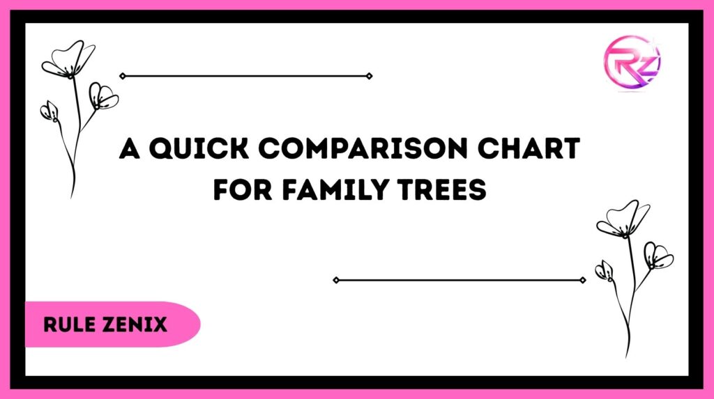 A Quick Comparison Chart for Family Trees