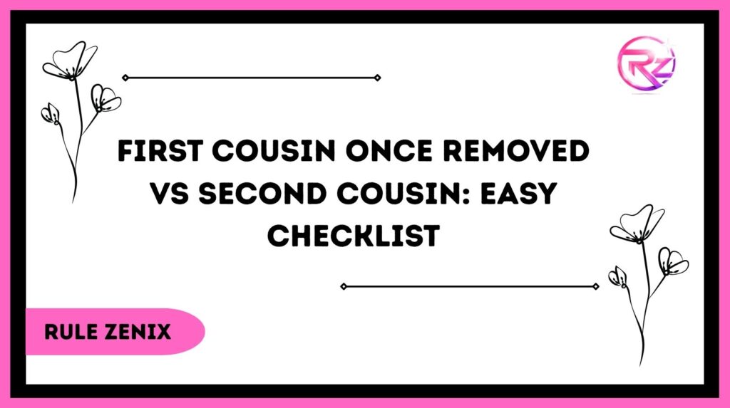 First Cousin Once Removed vs Second Cousin