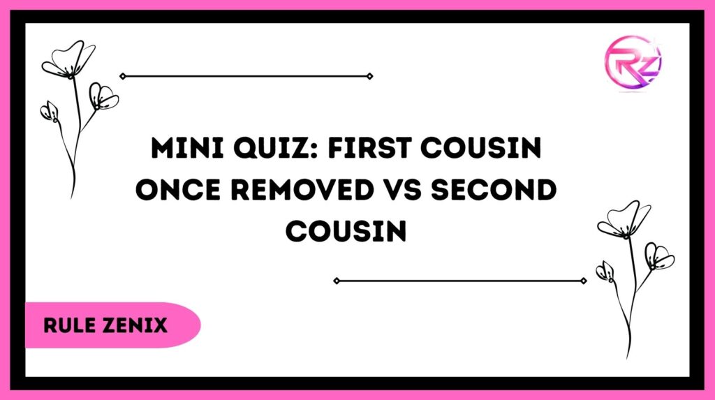 First Cousin Once Removed vs Second Cousin